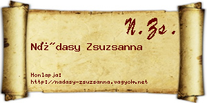 Nádasy Zsuzsanna névjegykártya